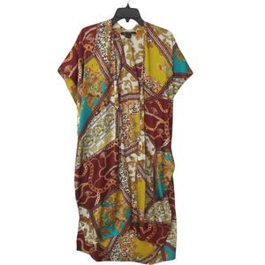 Couture Gems Womens Kimono Cardigan Baroque Scarf Patchwork Print Open Front OS